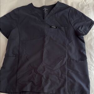 Jaanuu Dark Blue V-Neck Scrub Top